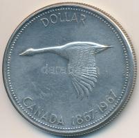 Kanada 1967. 1$ Ag "100 éves a Konföderáció" T:2,2-
Canada 1967. 1 Dollar Ag "Confed...
