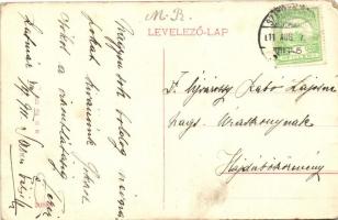 Szatmár, Deák tér, Fogel Károly kereskedése / square with shops