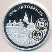 DN "A magyar pénz krónikája - 1956. október 23." Ag emlékérem tanúsítvánnyal (20g/0.999/38,61mm) T:PP apró felületi karc