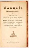 Manuale procuratorum, et causantium : complectens processus in jure Hungarico occurrentes, ordine al...