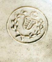 Svájci gárdista Róma, porcelán szobor, sérült, m: 33 cm