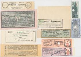 64db-os vegyes magyar és külföldi részvény és kötvény szelvény tétel T:vegyes