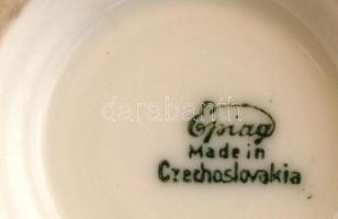 Royal Epiag mokkás csésze és alj, matricás, jelzett, hibátlan