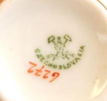 Pirkenhammer mokkás csésze és alj, matricás, jelzett, hibátlan