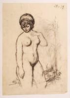 Ék Sándor (1902-1975): Erosz a börtönben. Női akt sorozat 6 db vázlatrajz. Ceruza, papír, jelzett. M...