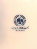 Hollóházi falióra, matricás, jelzett, hibátlan, működik, d:25,5 cm