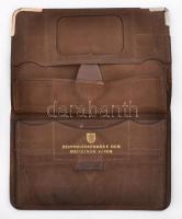 Régi, bécsi, bőrlevéltárca, "Zentralsparkasse der Gemeinde Wien" felirattal, Melzer Wien j...