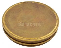 cca 1938-1945 Réz katonai iránytű, hátulján gravírozott felirattal, működik, d: 5,5 cm /
military c...