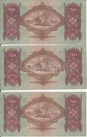 1932. 50P (3x) közeli sorszámúak T:I-,II