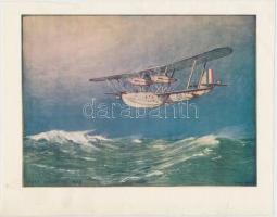 cca 1910 4 db korai repülőket és léghajókat ábrázoló nyomat / zeppelins and airplanes 4 prints