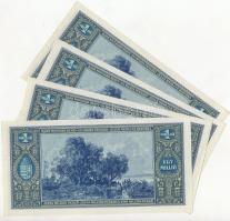 1945. 1.000.000P (4x) sorszámkövetők T:I,I-