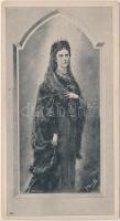1898 Erzsébet királyné emlék kártya / Sisi memorial card 6x12 cm