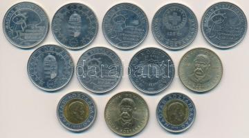2002. 100Ft "Kossuth" (2x) + 2003. 20Ft "Deák" + 2004-2007. 50Ft (8x) emlékkiadá...