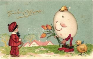 Easter, egg gentleman, humour, Erika Nr. 4010. litho (EK)