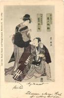 Japanese folklore, couple, Carl Otto Hayd Kunstanstalt No. 5.