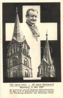 1937 Bamberg, Dome, Johann Jakob von Hauck, anniversary card