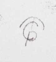 Molnár C. Pál (1894-1981): Ásító, ofszet-karton, 29,5×21 cm