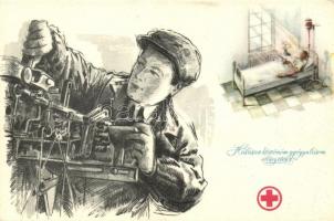 Hálásan köszönöm a gyógyulásom elősegítését, kiadja a Magyar Vöröskereszt / Hungarian Red Cross propaganda