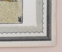 cca 1910 Fritzi Löw (1892-1975): Szobában, színes litho, dúcon jelzett, papír, 10x8cm