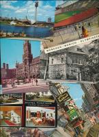 160 modern német városképes lap közte müncheni olimpia, Liszt-ház stb / 77 modern Germany postcards