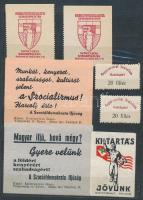 Politikai szervezetek 7 db propaganda és tagdíj bélyeg