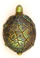 Zsolnay teknős, eozin mázas, hibátlan, jelzett, 9x6x4 cm /
Zsolnay eosin turtle, signed, perfect co...