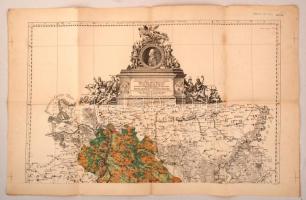 Pest és Solt vármegyék térképe. 1783-as térkép színezett reprintjei. 2x 100x60 cm