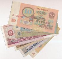 Vegyes: NDK 1971. 10M + 50M + 1975. 5M + Szovjetunió 1961. 1R + 3R + 5R + 10R T:III
Mixed: GDR 1971...