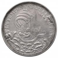 ~1880-1900. "Szent György" jelzetlen Ag érem utánveret (18,64g/46mm) T:2- forrasztásnyom