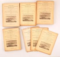 A Balatonnal kapcsolatos nagy, vegyes könyvtétel, érdekes témákkal: Rigler Gusztáv: Adatok a Balatonparti talajvizek ismeretéhez. Bp., 1911, Kilián Frigyes (A Balaton tudományos tanulmányozásának eredményei. 1. köt.: A Balatonnak és környékének fizikai földrajza. 2. rész: A Balaton hidrografiája. Függelék). Kicsit kopott papírkötésben, egyébként jó állapotban.; A Balatonmellék paleontológiája. Kiad.: A Magyar Földrajzi Társaság Balaton-bizottsága. 3. köt. Bp., 1911, Kilián Frigyes (A Balaton tudományos tanulmányozásának eredményei. 1. köt.: A Balatonnak és környékének fizikai földrajza. 1. rész: A Balaton környékének földrajzi leírása, orográfiája és geológiája. Függelék). 9 tanulmánnyal, számos szövegközi ábrával, képmelléklettel. Kicsit kopott papírkötésben, egyébként jó állapotban.; A Balatonmellék paleontológiája. Kiad.: A Magyar Földrajzi Társaság Balaton-bizottsága. 4. köt. Bp., 1911, Kilián Frigyes (A Balaton tudományos tanulmányozásának eredményei. 1. köt.: A Balatonnak és környékének fizikai földrajza. 1. rész: A Balaton környékének földrajzi leírása, orográfiája és geológiája. Függelék). 11 tanulmánnyal, számos szövegközi ábrával, képmelléklettel. Kicsit laza papírkötésben, az első 16 oldal kijár, egyébként jó állapotban.; Staub Móricz: A Balaton-vidéki növényfenologiai megfigyelések eredményei. S. a. r.: Bernátsky Jenő. Bp., 1906, Kilián Frigyes (A Balaton tudományos tanulmányozásának eredményei. 1. köt.: A Balatonnak és környékének fizikai földrajza. 4. rész 3. szakasz). Kicsit kopott papírkötésben, részben elváló lapokkal.; Ilosvay Lajos: A Balaton vizének chemiai viszonyai. Bp., 1898, Kilián Frigyes (A Balaton tudományos tanulmányozásának eredményei. 1. köt.: A Balatonnak és környékének fizikai földrajza. 6. rész). Szélein kicsit szakadozott papírkötésben, egyébként jó állapotban.; Réthly Antal: Földrengések a Balaton környékén. Bp., 1912, Kilián Frigyes (A Balaton tudományos tanulmányozásának eredményei. 1. köt.: A Balatonnak és környékének fizikai földrajza. 1. rész: Geofizikai függelék 3. szakasz). 10 térképvázlattal. Kicsit kopott papírkötésben, egyébként jó állapotban.; Geologiai, petrografiai, mineralogiai és ásványchemiai függelék. Kiad.: A Magyar Földrajzi Társaság Balaton-bizottsága. Bp., 1911, Kilián Frigyes (A Balaton tudományos tanulmányozásának eredményei. 1. köt.: A Balatonnak és környékének fizikai földrajza. 1. rész: A Balaton környékének földrajzi leírása, orográfiája és geológiája). 8 tanulmánnyal, számos szövegközi ábrával és képmelléklettel, kihajtható térképekkel. Kicsit kopott papírkötésben, egyébként jó állapotban.; A Balatonmellék paleontológiája. Kiad.: A Magyar Földrajzi Társaság Balaton-bizottsága. 1. köt. Bp., 1912, Kilián Frigyes (A Balaton tudományos tanulmányozásának eredményei. 1. köt.: A Balatonnak és környékének fizikai földrajza. 1. rész: A Balaton környékének földrajzi leírása, orográfiája és geológiája. Függelék). 6 tanulmánnyal, számos szövegközi ábrával, képmelléklettel. Kicsit kopott papírkötésben, egyébként jó állapotban.; Makay János: A Balaton a történeti korban. Bp., 1913, Kilián Frigyes (A Balaton tudományos tanulmányozásának eredményei. 3. köt.: A Balaton környékének társadalmi és embertani földrajza. 1. rész: A Balatonmellék történelme 4. szakasz: A Balaton és vidéke a történeti korban 1. rész). Kicsit kopott papírkötésben, egyébként jó állapotban.; Entz Géza: Adatok a Balaton planktonjának ismeretéhez; Weiss Arthur: Pótlék a Balaton-tóban és környékén élő puhatestűeknek felsorolásához. Bp., 1903, Kilián Frigyes (A Balaton tudományos tanulmányozásának eredményei. 2. köt.: A Balaton-tónak és partonjainak biológiája. Pótlék az első részhez). Kicsit kopott papírkötésben, egyébként jó állapotban.