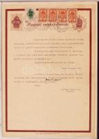 1937-1944 Ügyvédi meghatalmazások gyűjteménye. Összesen 30 db meghatalmazás, válogatott okmánybélyeg...