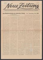 1957 A Neue Zeitung c. magyarországi német nyelvű újság 1. induló száma