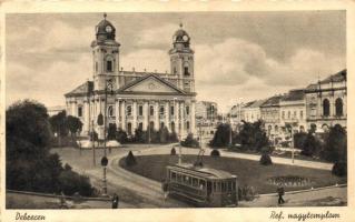 Debrecen, Református nagytemplom, villamos