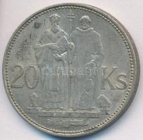 Szlovákia 1941. 20K Ag &quot;Cirill és Metód&quot; T:2,2- Slovakia 1941. 20 Korun Ag &quot;St. Kyrill and St. Methodius&quot; C:XF,VF