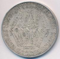 Ausztria 1967. Ezüstözött Br naptár emlékérem. Szign.: Köttenstorfer (40mm) T:2 Austria 1967. Silver plated Br calendar medallion. Sign.: Köttenstorfer (40mm) C:XF