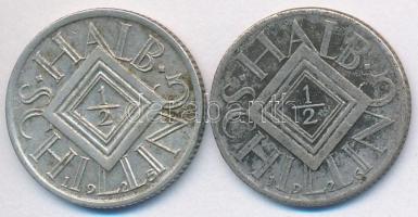 Ausztria 1925-1926. 1/2Sch Ag (2x) T:2,2- Austria 1925-1926. 1/2 Schilling Ag (2x) C:XF,VF