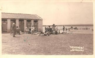 1932 Velence, strand, fürdőzők, photo