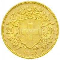 Svájc 1927B 20Fr Au "Helvetia" Bern (6.51g/0.900) T:2 Switzerland 1927B 20 Francs Au &quot...