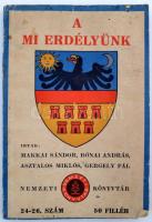 A mi Erdélyünk. Szerk.: Kovrig Béla. Bp., 1940, Stádium (Nemzeti Könyvtár). Makkai Sándor, Rónai András, Asztalos Miklós és Gergely Pál írásai. Kicsit kopott papírkötésben, egyébként jó állapotban.