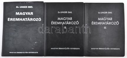 Dr. Unger Emil: Magyar éremhatározó I-II-III. kötet. Budapest, MÉE, 1974-1976. használt állapotban