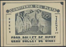 1941 Klasszikus magyar művészbalett csoport turnéja Argentínában, 1 db vintage fotó, 1 db eredeti ki...