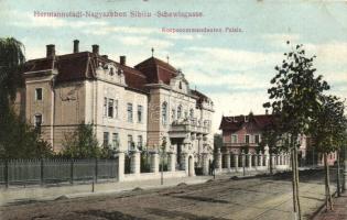 Nagyszeben, Hermannstadt, Sibiu; Korpscommandanten Palais / A Hadtest parancsnokság palotája, Emil Fischer kiadása / Corps headquarters palace (EB)