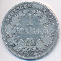 Német Birodalom 1874H 1M Ag T:2-,3 German Empire 1874H 1 Mark Ag C:VF,F