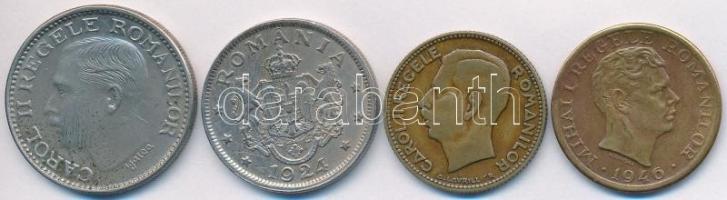 Románia 1924. 2L Cu-Ni + 1930. 10L Ni-sárgaréz + 1936. 100L Ni + 1946. 2000L sárgaréz T:2,2-
Romani...