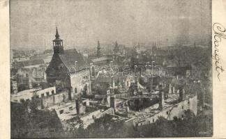 Pozsony, Bratislava; a város az 1913-as tűzvész után / the city after the conflagration of 1913 (fa)