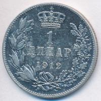 Szerbia 1912. 1D Ag "I. Péter" T:2-
Serbia 1912. 1 Dinar Ag "Petar I" C:VF