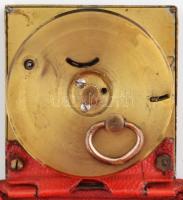 Francia retró utazó óra,  működik, 5,5×5,5 cm