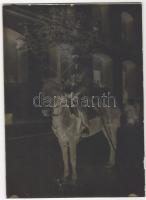 kb. 1910 Lovas katonát ábrázoló üvegnegatív