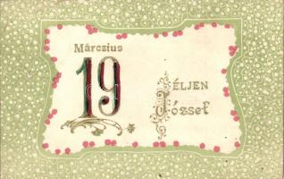 Március 19-én éljen József! / Name day, greeting card (EB)