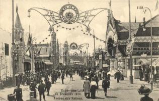 1910 Brussels, Bruxelles; Exposition, Avenue des Nations